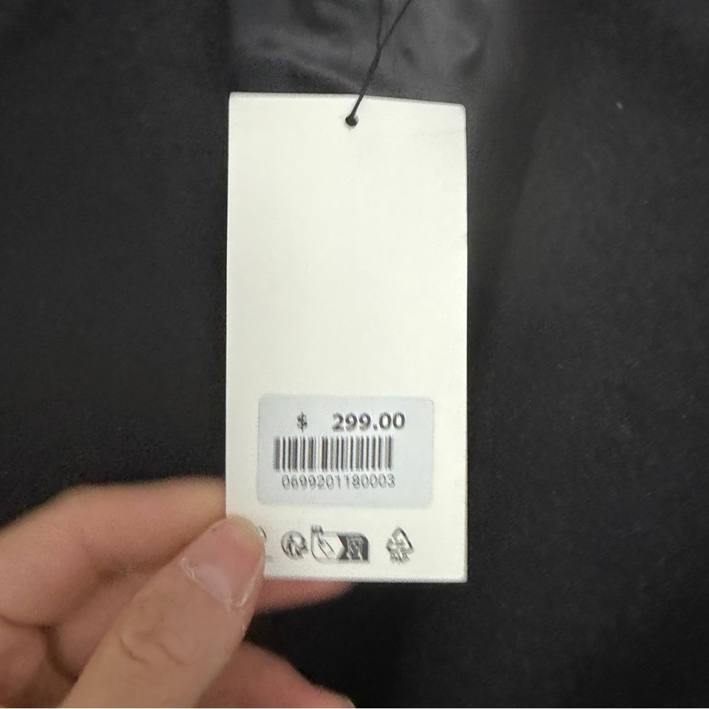 Zara Men's Black wool trench Coat new with tags size M - Picture 6 of 7